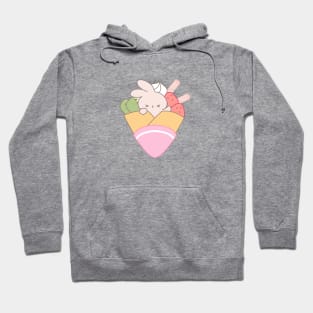 Adorable Bunny Says Hi from Inside this Sweet Delight! Hoodie